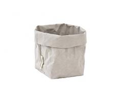 B&P Italia Sac à Pain en Fibre de Cellulose 14 cm Gris