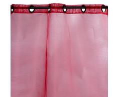 Thedecofactory 112507 Voilage, Polyester, Bordeaux, 110 x 250 x 3 cm