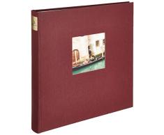 Goldbuch Album Photo avec DÃ©coupe, Bella Vista, 30 X 31 Cm, 60 Pages Blanches avec Intercalaires Glassine, Lin, Bordeaux, 27892