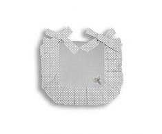 Soleil docre Tendresse Dessus de Chaise, Coton, Gris, 40 x 40 x 3 cm