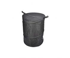 Bain 53966 Panier Ã Linge popup Couvercle Fente Polyester o38xh50cm Vitamine Anthracite, Taille Unique