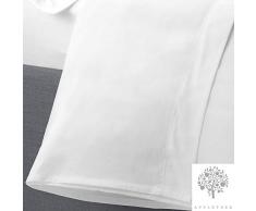 Appletree Drap Plat Percale 180 Fils, Blanc, Simple