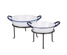 Clayre & Eef 6Y2606 Lot de 2 coupelles 30 x 23 x 18 cm 25 x 19 x 17 cm