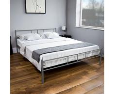 Vida Designs Dorset UK Lit Double 135 x 190 cm Argenté