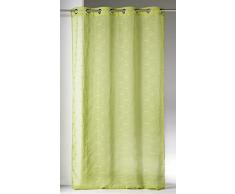 Homemaison 806443 Voilage Motif Cercles Etamine/Polyester Anis 1 x 140 cm