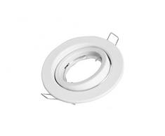 BES Porte-Spot Spot encastrable orientable avec ailettes à Ressort Rond Blanc Lm1165