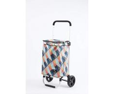 Une domo Rx-503005Â Rixx chariot de courses gÃ©omÃ©trique Couleurs vives 30L, Aluminium, Polyester, plastique, Multicolore
