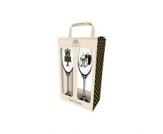 s.e.hagarman HAG0084 Flûte à champagne en verre