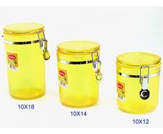 Home Frosty Bocal, 10Â x 12Â cm, Plastique, Jaune/Acier