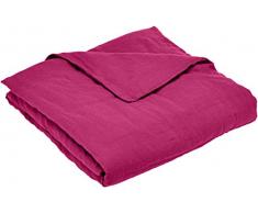 Garnier Thiebaut Housse de Couette, Lin, Fuchsia, 155x220 cm