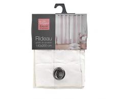 douceur dintérieur rideau oeillets 140x260 cm jacquard fils metallises loratitude naturel/argent