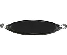 Vaello La Valenciana Plat rond en fonte Ã©maillÃ©e Noir, Fer forgÃ©, Noir, 25 cm
