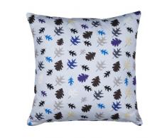 Space 1a Design Coussin Coton, Bleu/Gris