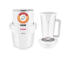 Flamme JET tempête 1706FL Hachoir électrique de nourriture-hacheuses électriques daliments (Verre/Inox Blanc)