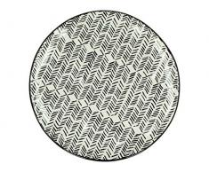 J. Kersten BV Plat Ã Service en cÃ©ramique Noir 21 x 21 x 1,75 cm