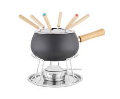 EVa Collection â KAUFGUT fondue en émail noir mat 12 pièces