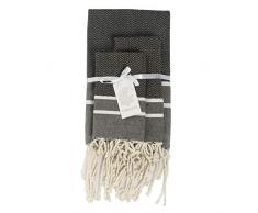 Moorish Idol - Ensemble de Serviettes Salle de Bain- 100cm x 200cm- Noir/Blanc