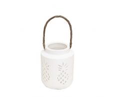 Deco&Co Décoration intérieure naturelle - PA90073 Lanterne, Rotin, 14 cm