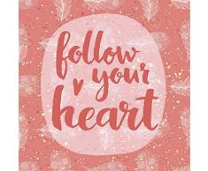 Scenolia Tableau sur Toile Follow Your Heart 60 x 60 cm | dÃ©coration Murale Design imprimÃ©e en France