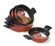 Moneta Alluflon Zecchino Sauteuse AntiadhÃ©rente, DiamÃ¨tre 24 cm, 2 poignÃ©es, Aluminium, Orange