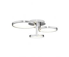 Homemania Orbis Plafonnier rond en mÃ©tal chromÃ© 55 x 55 x 20 cm 1 LED 46 W 4830 lm 4200 K LumiÃ¨re blanche naturelle