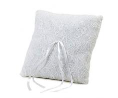 Mopec A808 Coussin pour alliances avec Dentelle Ivoire, 20 x 20 cm, Textile, Multicolore