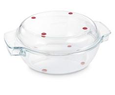 Tescoma GrandChef Plat rond avec couvercle, verre, 32 cm