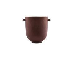 House Doctor Pot de Fleurs en Mousse brÃ»lÃ©, Rouge brÃ»lÃ©, H: 23 cm, Dia: 20 cm