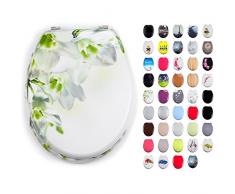 MSV 140762 abattant WC MDF sofaÃ¯a, INOX, Noir ImprimÃ© 3 Faces