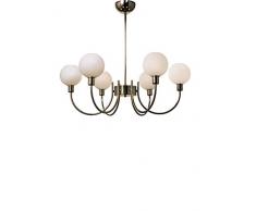 SP Light and Design Diva 6 L R, Structure Or, Verre Blanc Lampe Ã suspension 4 W