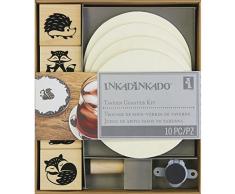 Inkadinkado Caoutchouc Stamping kit 15,2Â cm X 17,8Â cm, Taverne Dessous de Verre