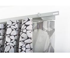 InCasa Double Tringle Ã Rideaux: 32 x 12 mm, L. 160 cm. en Aluminium Satin â Complet