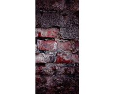 PeelitStickit ID-042 60 Largeur x Hauteurâ¯: 130 cm Mur de Brique Texture en Rouge Style Haute qualité Mural en Vinyle Papier Peint Mural