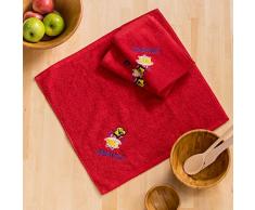 Sancarlos Torchon de Cuisine en Coton Rouge Taille Unique