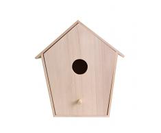 Artemio 20 x 13 x 22 cm Nichoir en Bois avec tiroir Beige