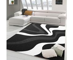 PETTI Artigiani Italiani - Tapis, Tapis moderne, Tapis de salon, Tapis de chambre Ã coucher, Gris Sombre, Parure 3 piÃ¨ces