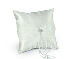 Mopec A90 Coussin Arras Satin et Blond avec Coeur Strass 20 x 20 cm Textile Multicolore