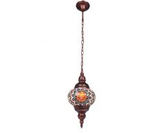 interfan Bombay, éclairage style arábico Lampe de plafond Suspension, multicolore, 20 cm de diamètre, entre 55 et 90 de hauteur