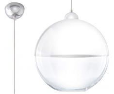 Sollux Lighting GINO Suspension Verre Blanc Chrome