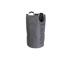 axentia 131190 Panier à Linge, Polyester, Gris, env. 60 l