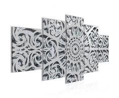 Tableau decoration murale Mandala 200 x 100 cm - XXL Impression sur Toile Salon Appartment 5 Parties - prÃªt Ã accrocher - 506151b