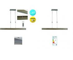 Näve Leuchten Suspension Miami, bois, 32 W, marron, 127.5 x 9 x 150 cm