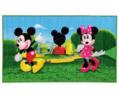 Mickey Et Minnie Club House Disney Tapis (140x80cm) Multi - Enfant - Style : Enfant - Monbeautapis