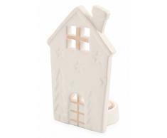 Villa dEste Home Tivoli Xmas Chauffe-Plat Nichoir, Blanc, Terre Cuite, 6.5Â x 10Â x 15Â cm
