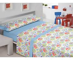 Happy Home Products Jeu de draps Bleu 105 cm