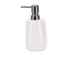 Kleine Wolke Distributeur de Savon en céramique, Pierre, Blanc, 7.5 x 7.5 x 17.5 cm