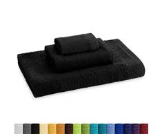 Eiffel Textile Sac Drap Plat, Coton, Noir, 100Â x 150Â x 10Â cm, Lot de 3