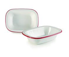 IBILI 913315 Plat Rectangulaire Bourdeaux, Acier, Blanc, 18 x 14 x 4 cm