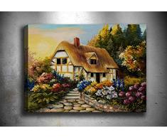 Bonamaison Peinture sur toile, multicolore, 30 x 40 cm - ConÃ§u et fabriquÃ© en Turquie