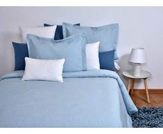 MI CASA Couvre-lit Vogel (lit 90), 80% Coton, 20% Polyester Bleu 180 x 270 cm